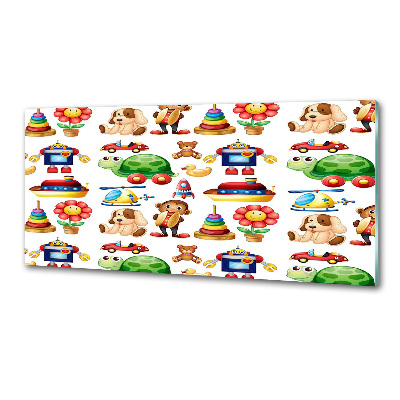 Rivestimento parete cucina con design a tema giocattoli