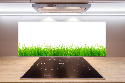 Pannello paraschizzi cucina con motivo a erba