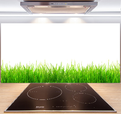 Pannello paraschizzi cucina con motivo a erba