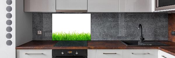 Pannello paraschizzi cucina con motivo a erba