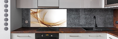 Pannello retrocucina con motivo a onde astratte