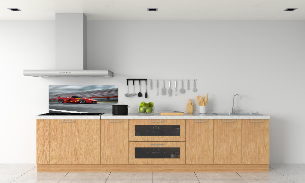 Rivestimento parete cucina con motivo auto sportiva