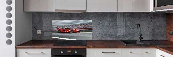 Rivestimento parete cucina con motivo auto sportiva