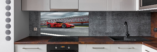 Rivestimento parete cucina con motivo auto sportiva