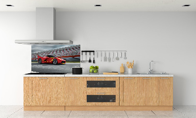 Rivestimento parete cucina con motivo auto sportiva