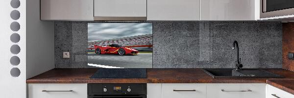 Rivestimento parete cucina con motivo auto sportiva