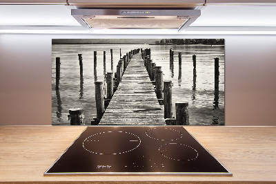 Rivestimento parete cucina con finitura effetto molo in legno