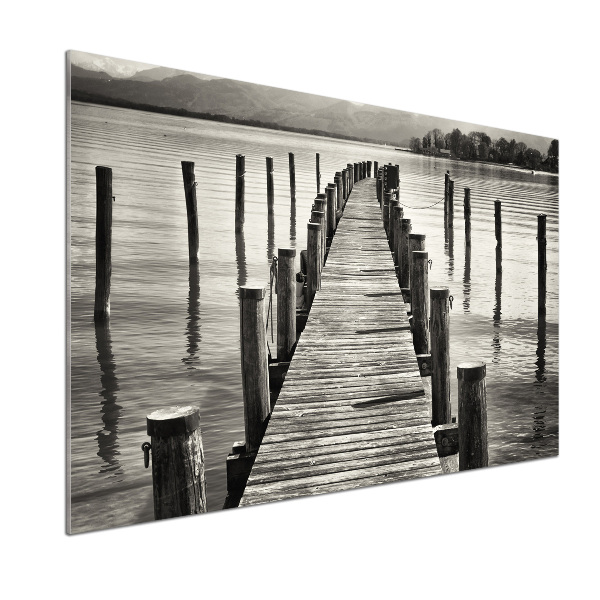 Rivestimento parete cucina con finitura effetto molo in legno