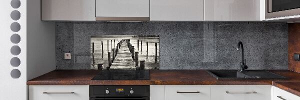 Rivestimento parete cucina con finitura effetto molo in legno