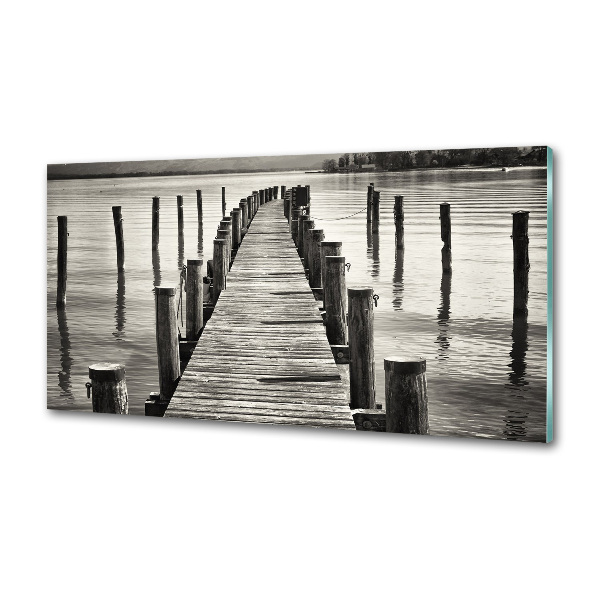 Rivestimento parete cucina con finitura effetto molo in legno