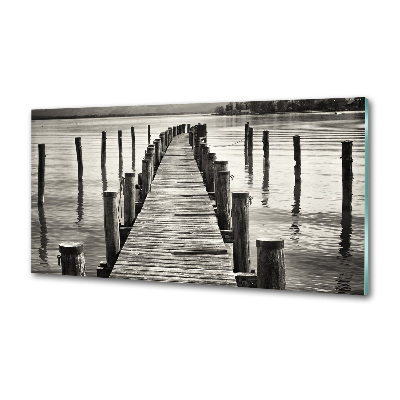 Rivestimento parete cucina con finitura effetto molo in legno