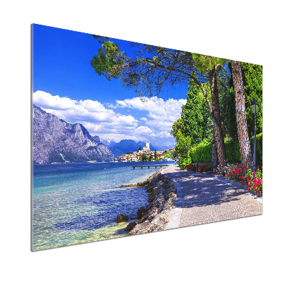 Pannello retrocucina con motivo ispirato all'Italia settentrionale