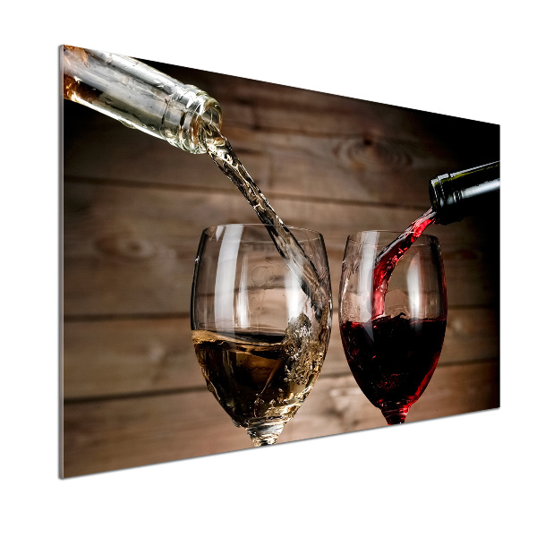 Pannello paraschizzi cucina con decorazione raffigurante due bicchieri di vino