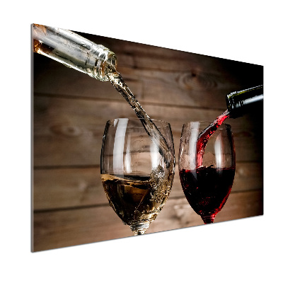 Pannello paraschizzi cucina con decorazione raffigurante due bicchieri di vino