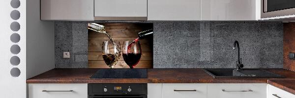 Pannello paraschizzi cucina con decorazione raffigurante due bicchieri di vino