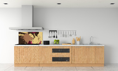 Rivestimento parete cucina con decoro Geisha