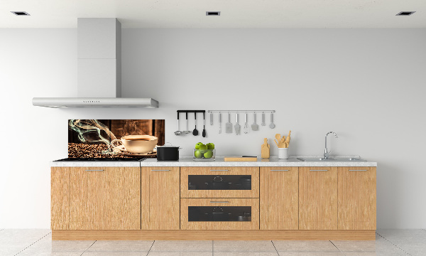 Pannello paraschizzi cucina con motivo color caffè aromatico