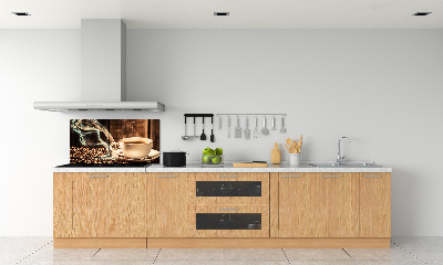 Pannello paraschizzi cucina con motivo color caffè aromatico
