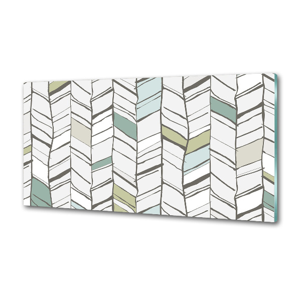 Pannello retrocucina con motivo a spina di pesce