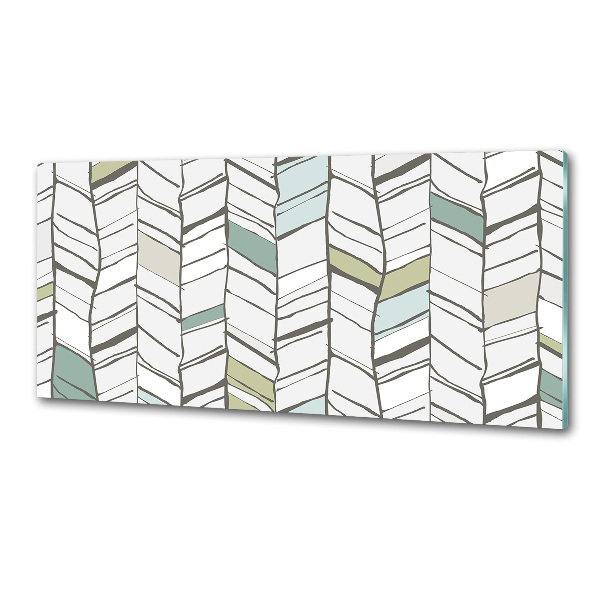 Pannello retrocucina con motivo a spina di pesce