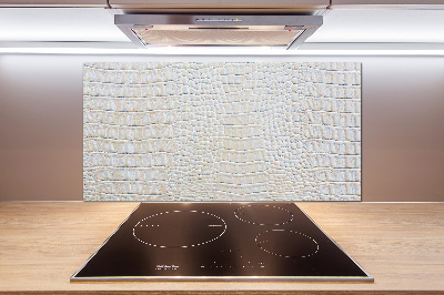 Pannello retrocucina con finitura in pelle di coccodrillo