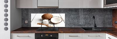 Rivestimento parete cucina con finitura all'olio di cocco