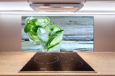 Pannello paraschizzi cucina con stampa 'Acqua di cetriolo'