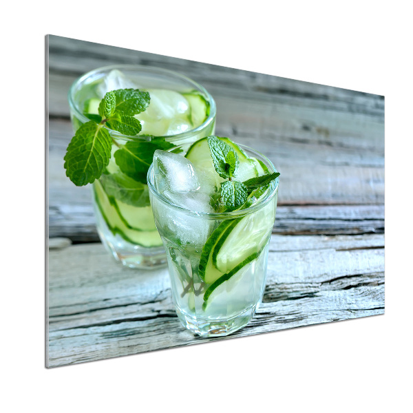 Pannello paraschizzi cucina con stampa 'Acqua di cetriolo'