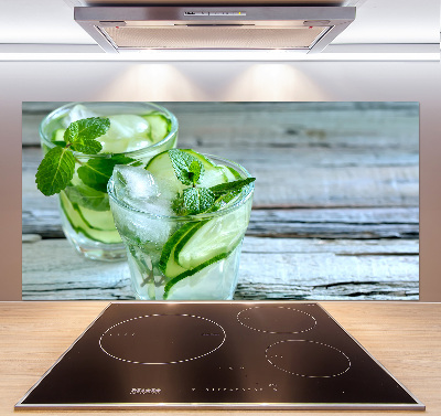 Pannello paraschizzi cucina con stampa 'Acqua di cetriolo'