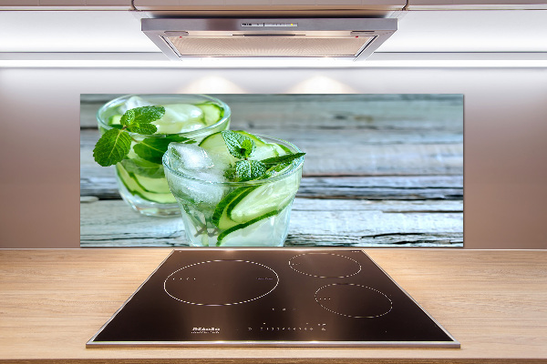 Pannello paraschizzi cucina con stampa 'Acqua di cetriolo'