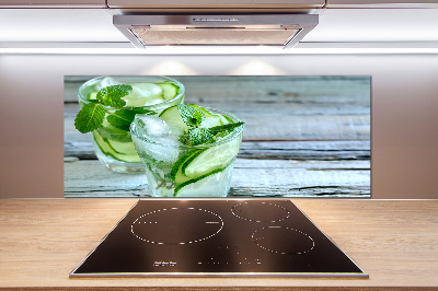 Pannello paraschizzi cucina con stampa 'Acqua di cetriolo'