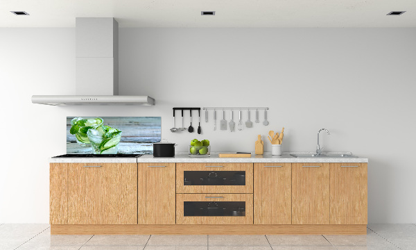 Pannello paraschizzi cucina con stampa 'Acqua di cetriolo'