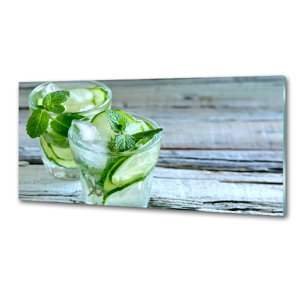 Pannello paraschizzi cucina con stampa 'Acqua di cetriolo'