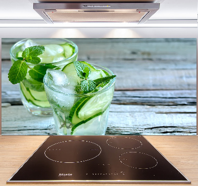 Pannello paraschizzi cucina con stampa 'Acqua di cetriolo'