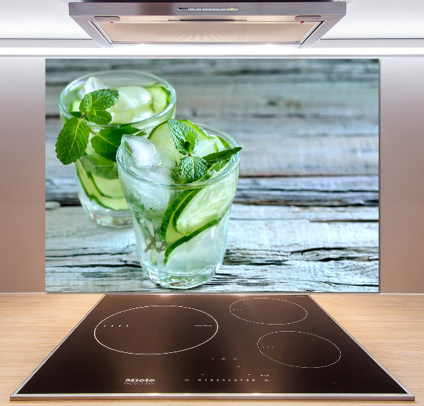 Pannello paraschizzi cucina con stampa 'Acqua di cetriolo'