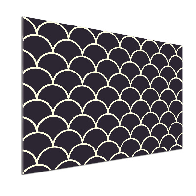 Pannello paraschizzi cucina con motivo a squame di pesce