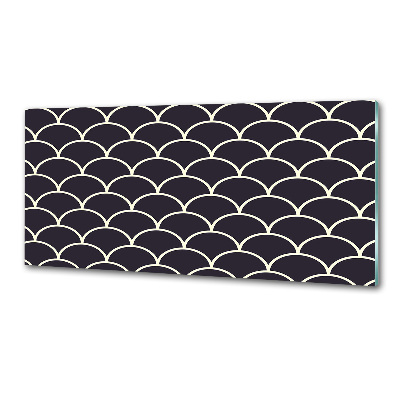 Pannello paraschizzi cucina con motivo a squame di pesce