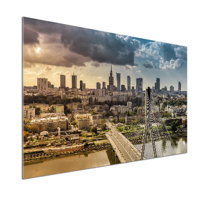 Pannello paraschizzi cucina con stampa raffigurante Varsavia, Polonia