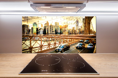 Rivestimento parete cucina con stampa del Ponte di Brooklyn
