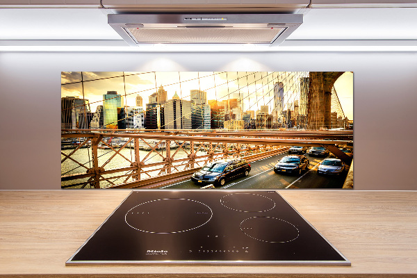 Rivestimento parete cucina con stampa del Ponte di Brooklyn