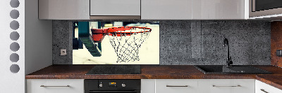Rivestimento parete cucina con motivo a tema pallacanestro