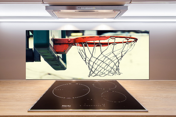 Rivestimento parete cucina con motivo a tema pallacanestro