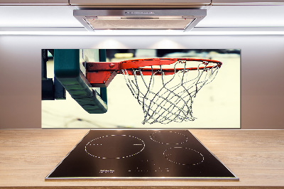 Rivestimento parete cucina con motivo a tema pallacanestro