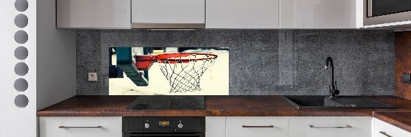 Rivestimento parete cucina con motivo a tema pallacanestro