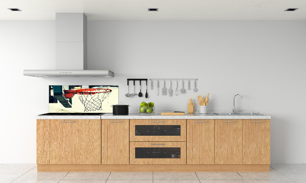 Rivestimento parete cucina con motivo a tema pallacanestro
