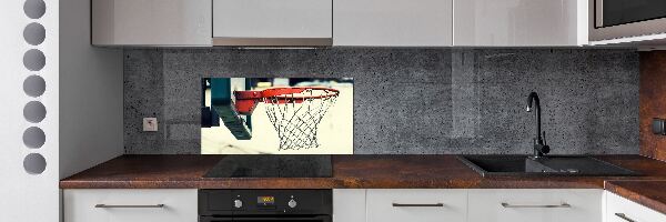 Rivestimento parete cucina con motivo a tema pallacanestro