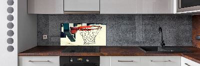 Rivestimento parete cucina con motivo a tema pallacanestro