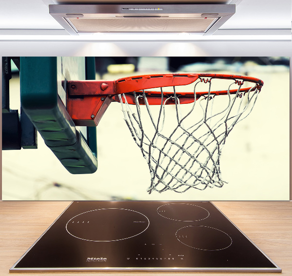 Rivestimento parete cucina con motivo a tema pallacanestro