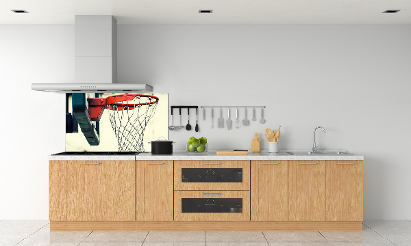 Rivestimento parete cucina con motivo a tema pallacanestro