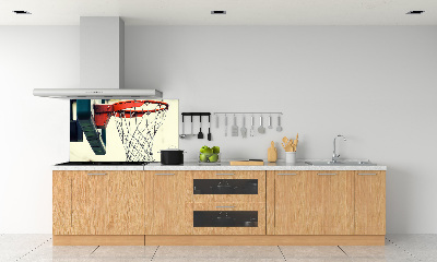 Rivestimento parete cucina con motivo a tema pallacanestro